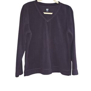 SJB Active Plum Purple fleece Sweater. Longsleeve, crewneck. Size Medium